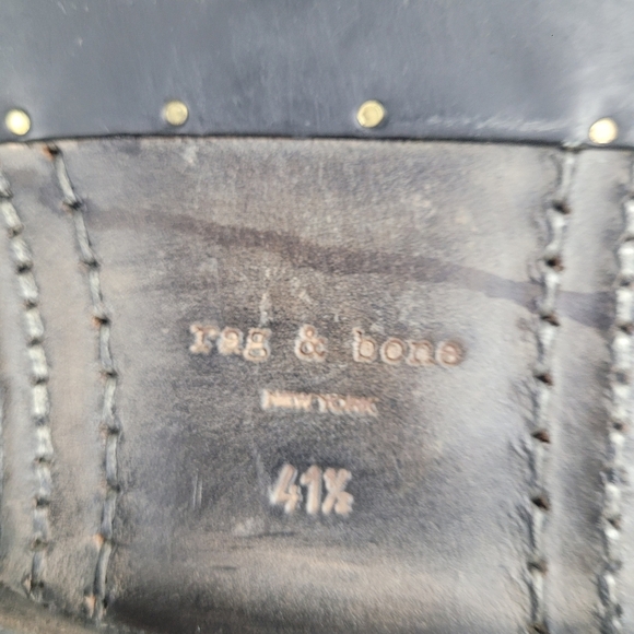 rag & bone Black Leather Brogue Derby Shoes main image 4